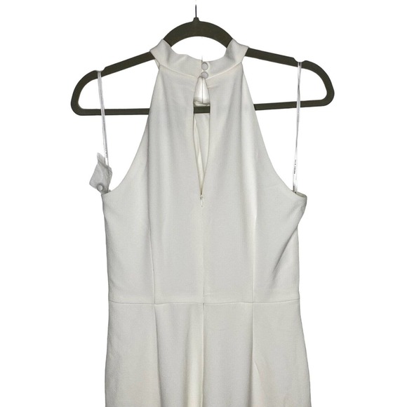 NWOT Julia Jordan Womens Jumpsuit Size 6 Halter Neck Wide Leg Pockets White - Picture 8 of 14